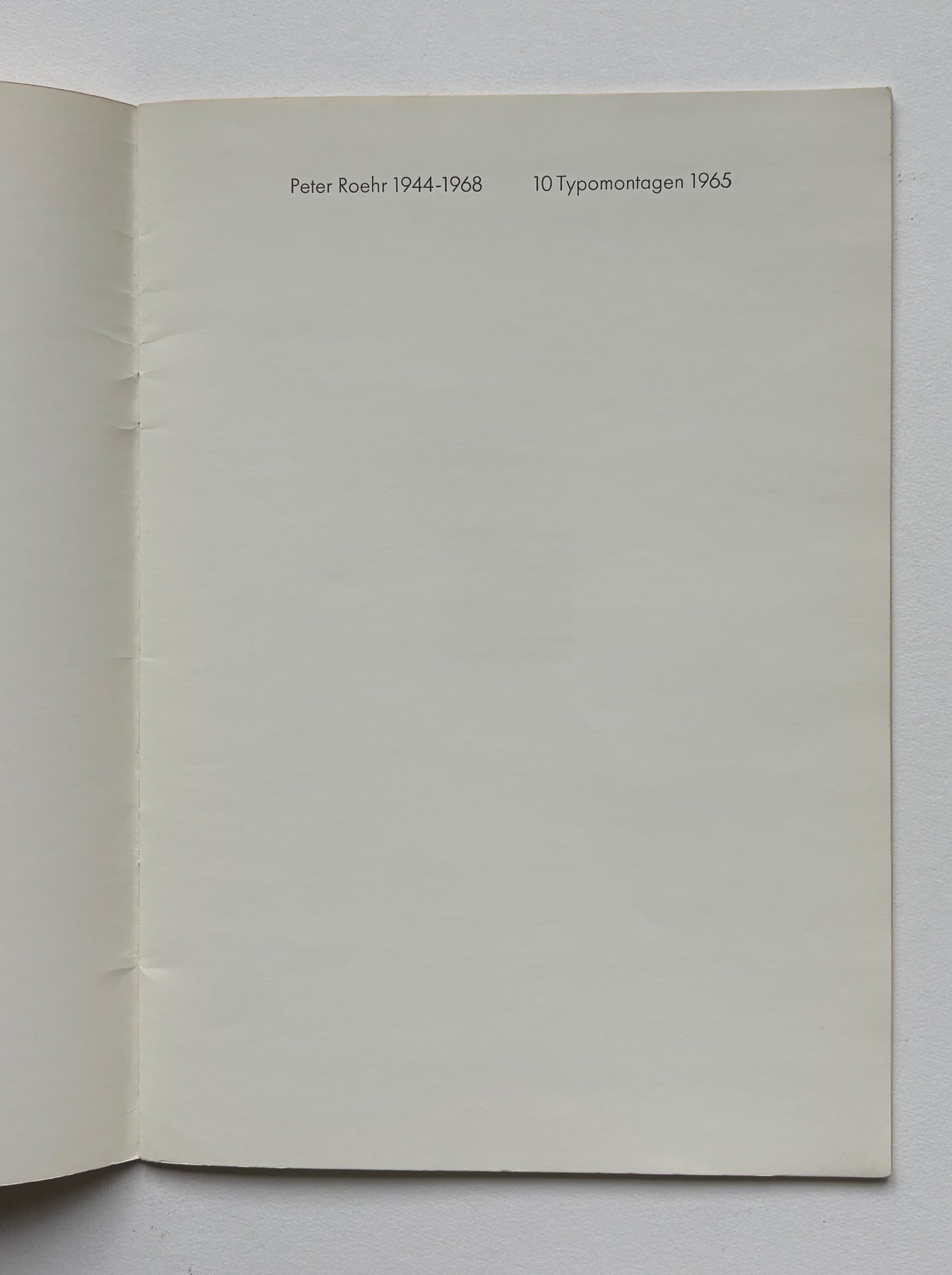 Ziffern. Peter Roehr 1944-1968.10 Typomontagen 1965.