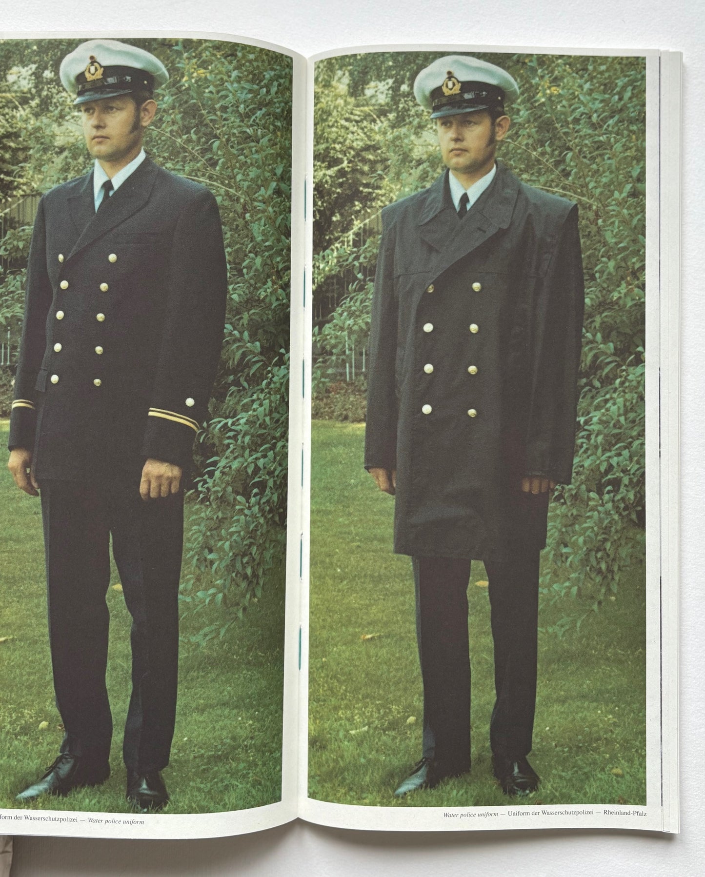 MODELS. A collection of 132 German police uniforms and how they should be worn.