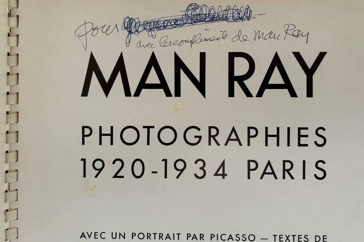 Man Ray Photographies 1920-1934 Paris. (SIGNED)