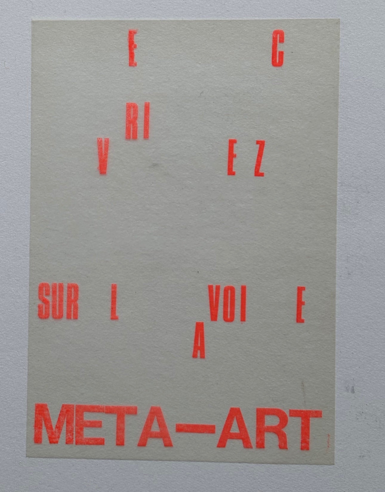 META-ART FI poème de societé. Avec la collaboration de Christiane FROUGNY.