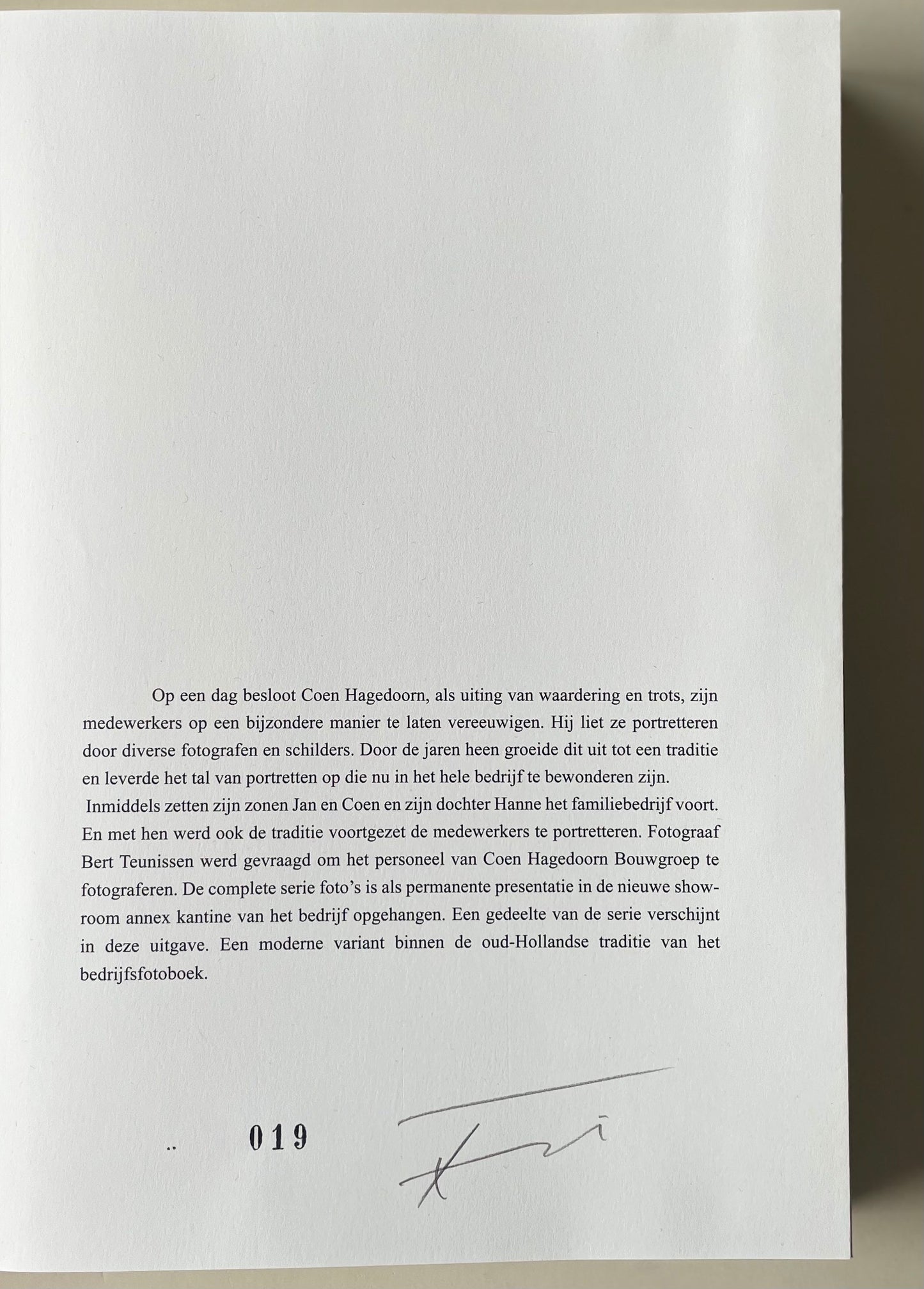 De Coen Hagedoorn Bouwgroep (Special edition with print)