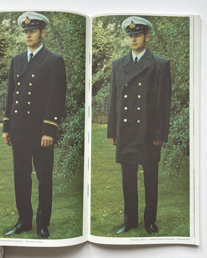 MODELS. A collection of 132 German police uniforms and how they should be worn.