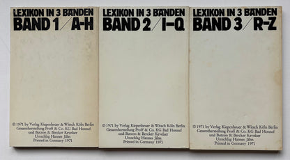 Kriwet Stars *. Lexicon in 3 Bänden. Band 1/A-H, Kriwet Stars**. Band 2/I-Q & Kriwet Stars ***. Band 3/R-Z. (three volumes.)