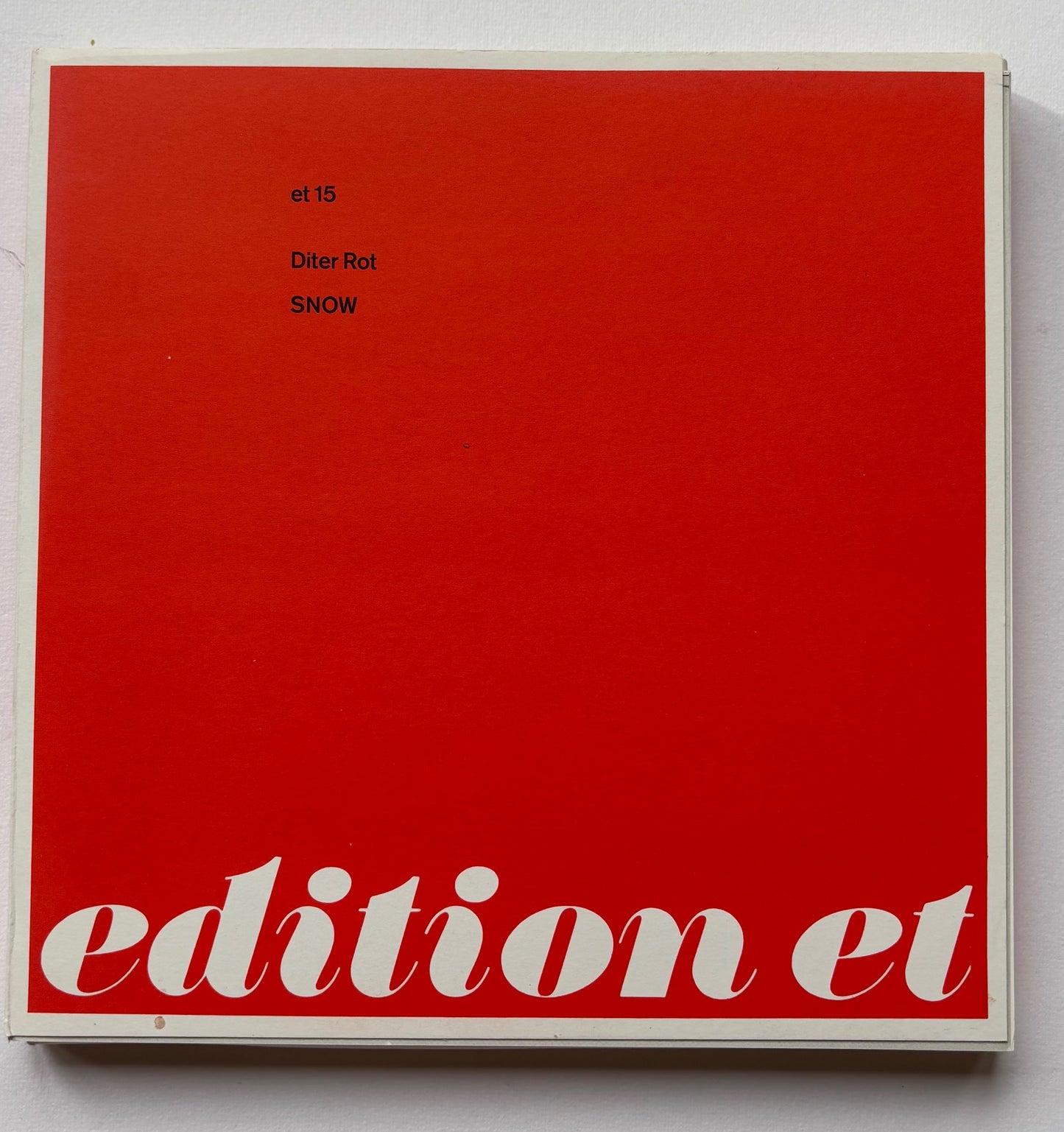 Diter Rot. SNOW. et 15.