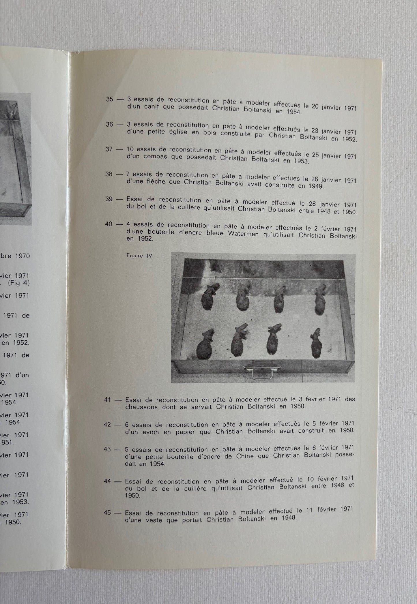 Catalogue : essais de reconstitution.