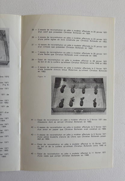 Catalogue : essais de reconstitution.