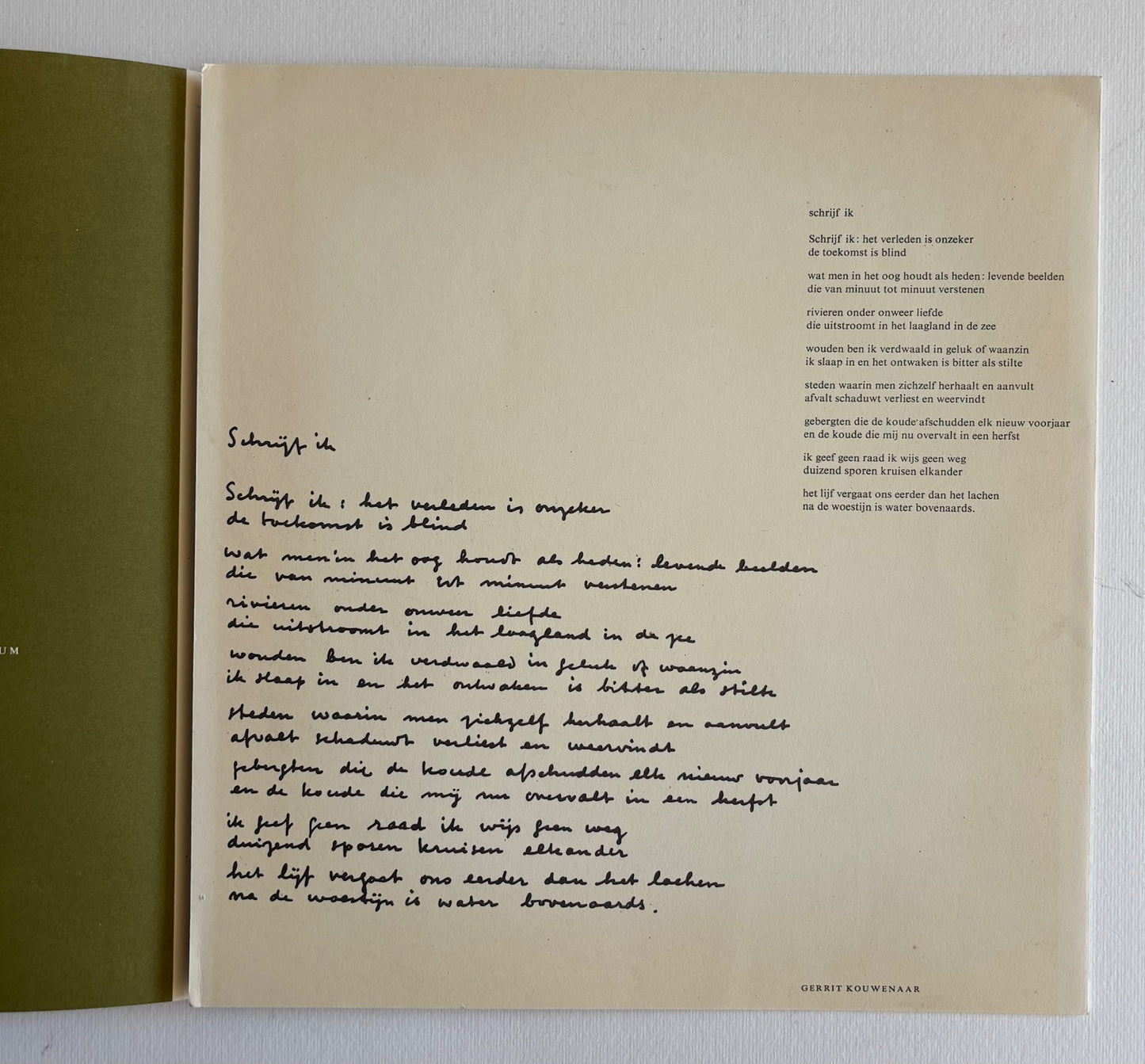 ELSKEN, Ed van der (1925 - 1990). (Schrijf ik).
