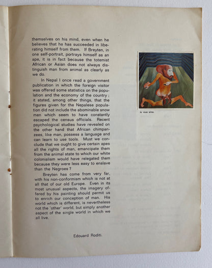 BREYTEN. “Le Singe Peint”. (+ PHOTO)