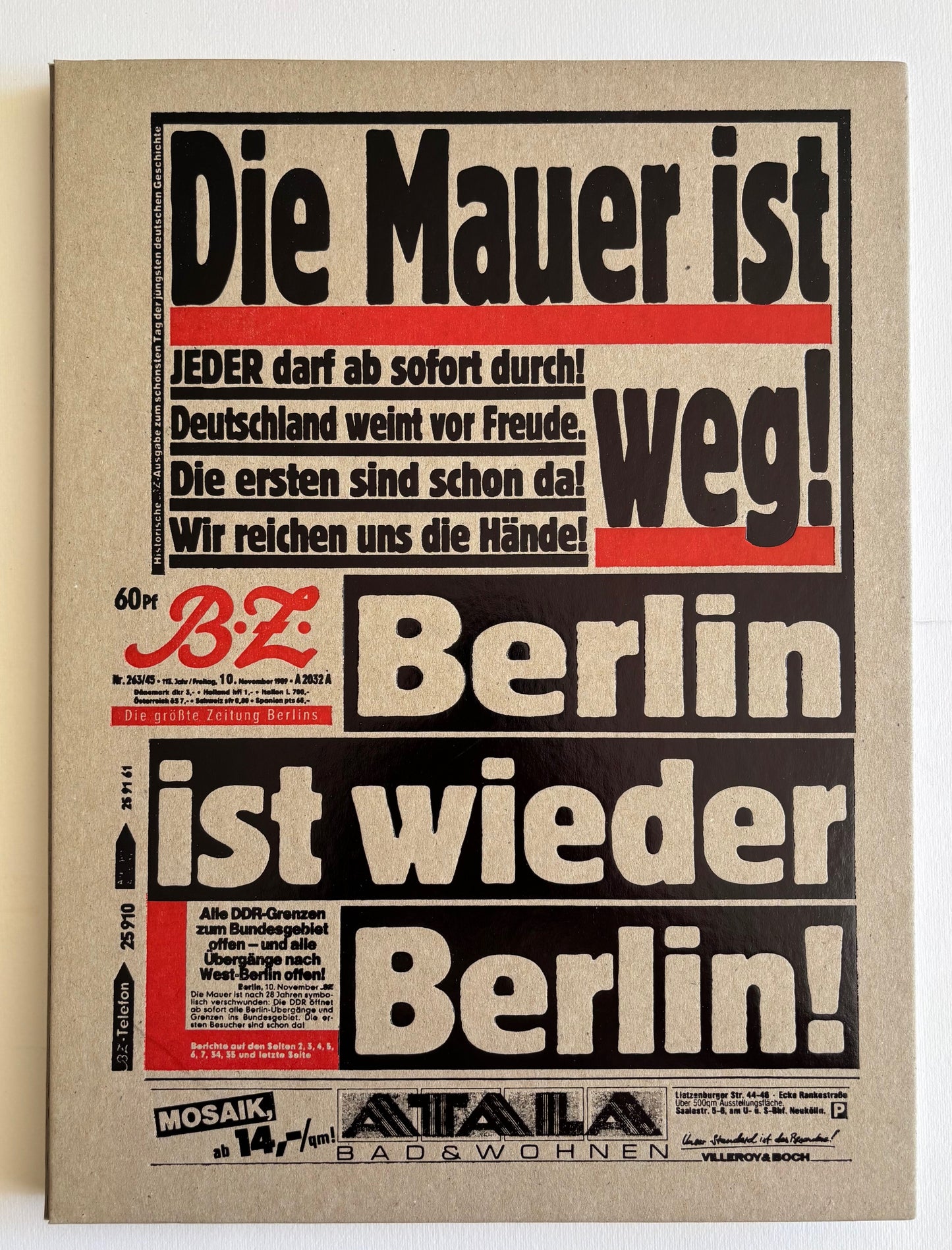 Die Mauer ist weg! A series of fortunate events…and a search for Berthold Brecht. (SIGNED)