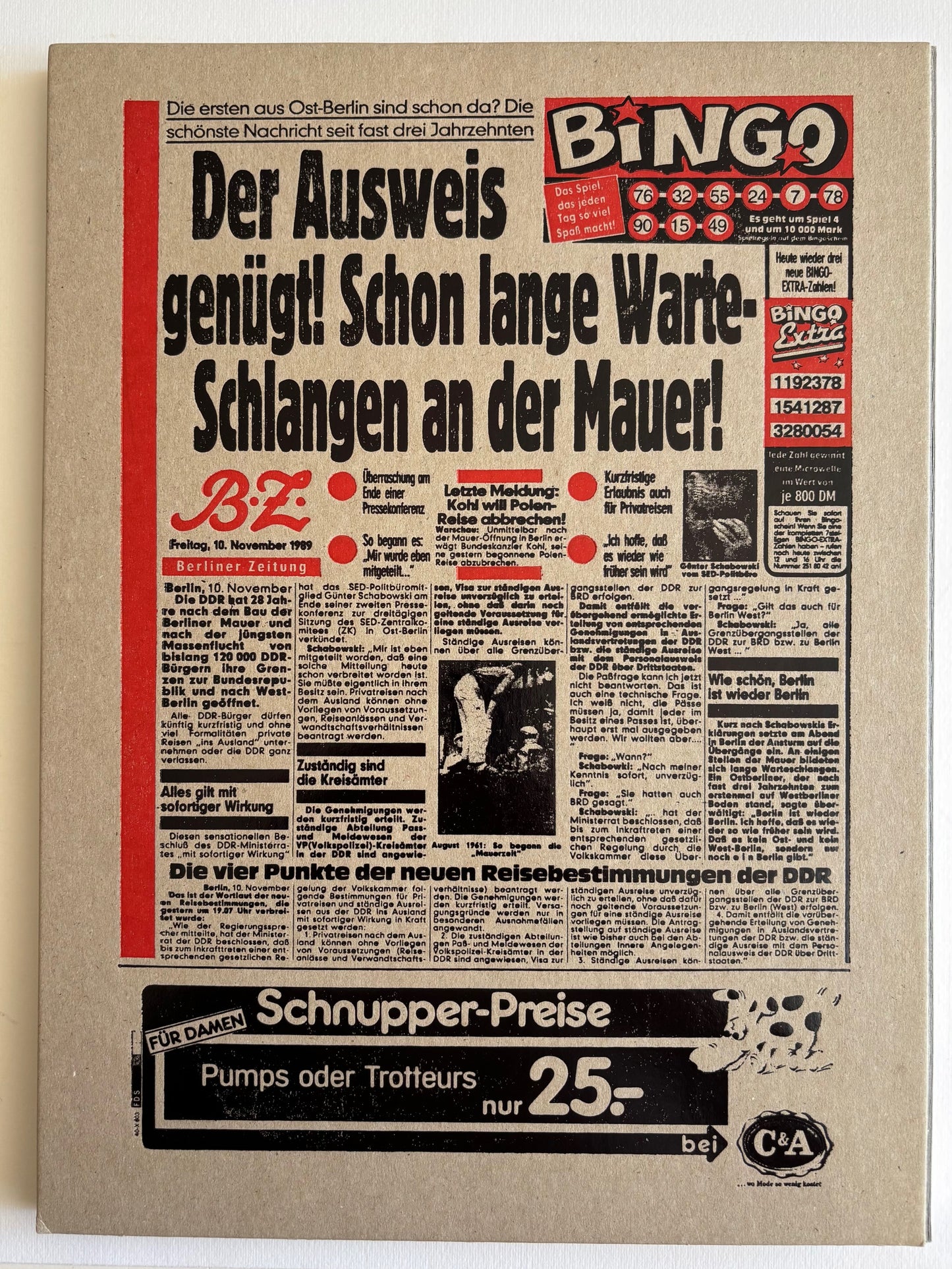 Die Mauer ist weg! A series of fortunate events…and a search for Berthold Brecht. (SIGNED)