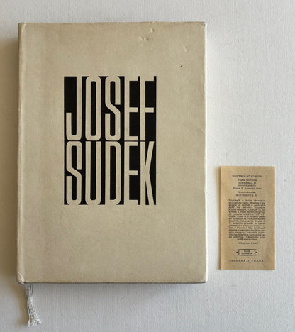 Josef Sudek Fotografie. S. Uvodui Studit Lubomira Linharta. (SIGNED, DATED)